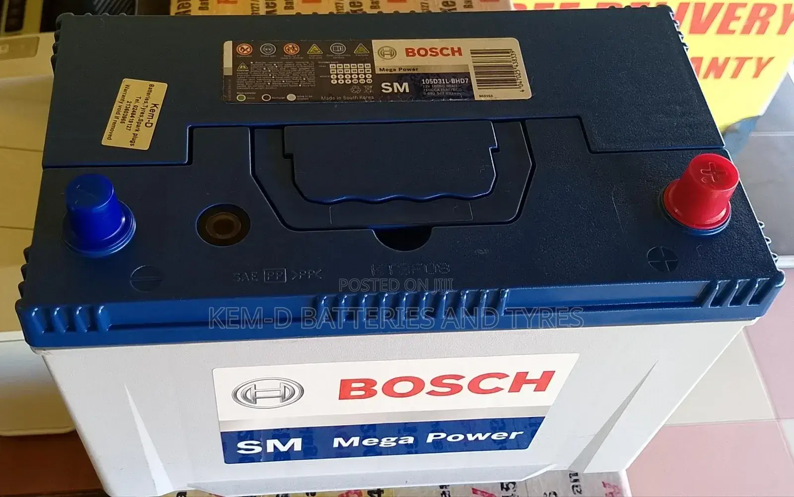 17 Plates Bosch Batteries 90ah 105D31L - Free Delivery
