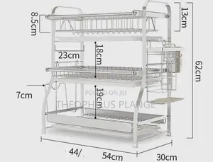 Silver Kitchen Organizer, Plates Holder / Drainer .