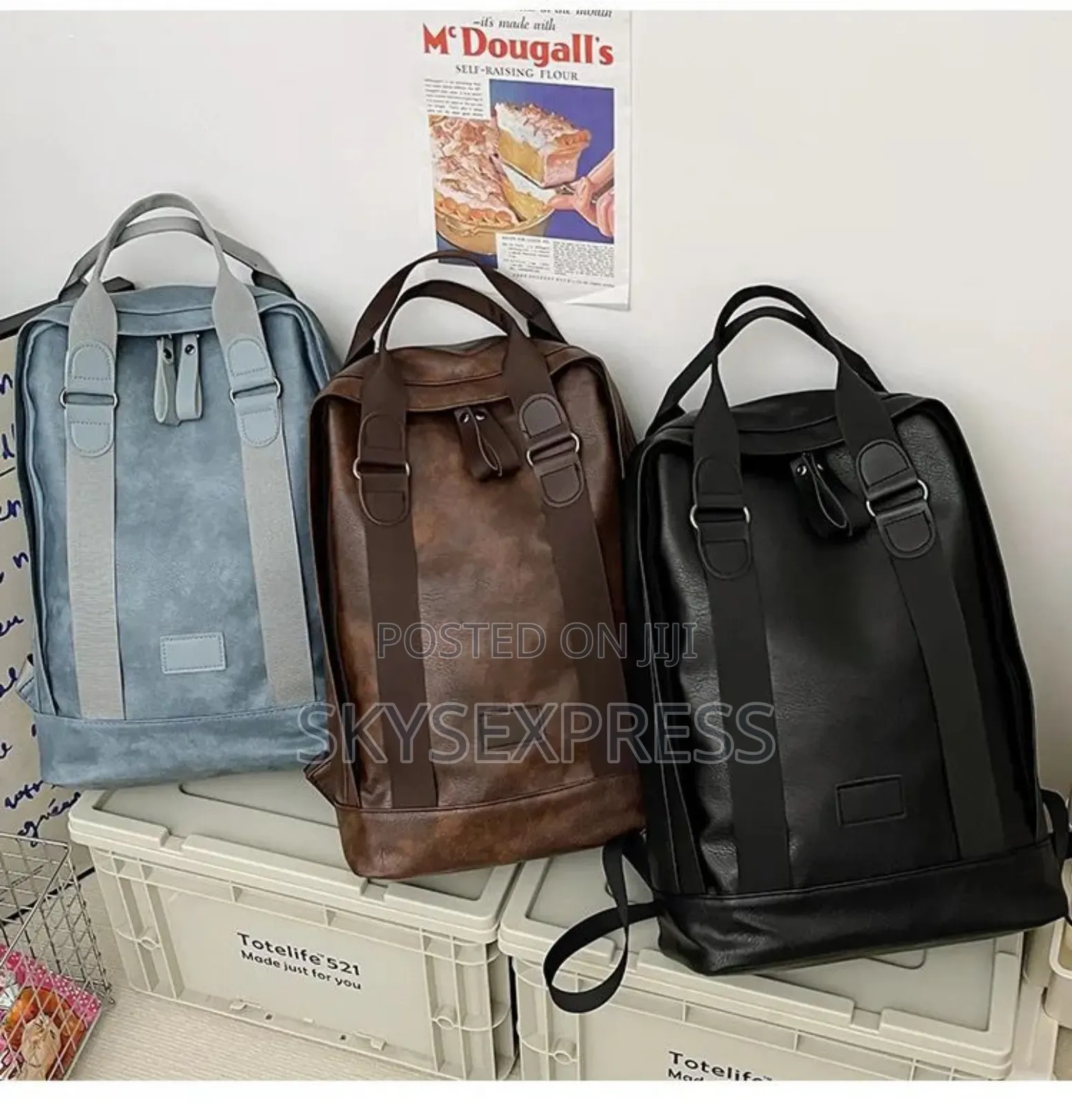 Anti Theft Leather School / Personal Backpack
