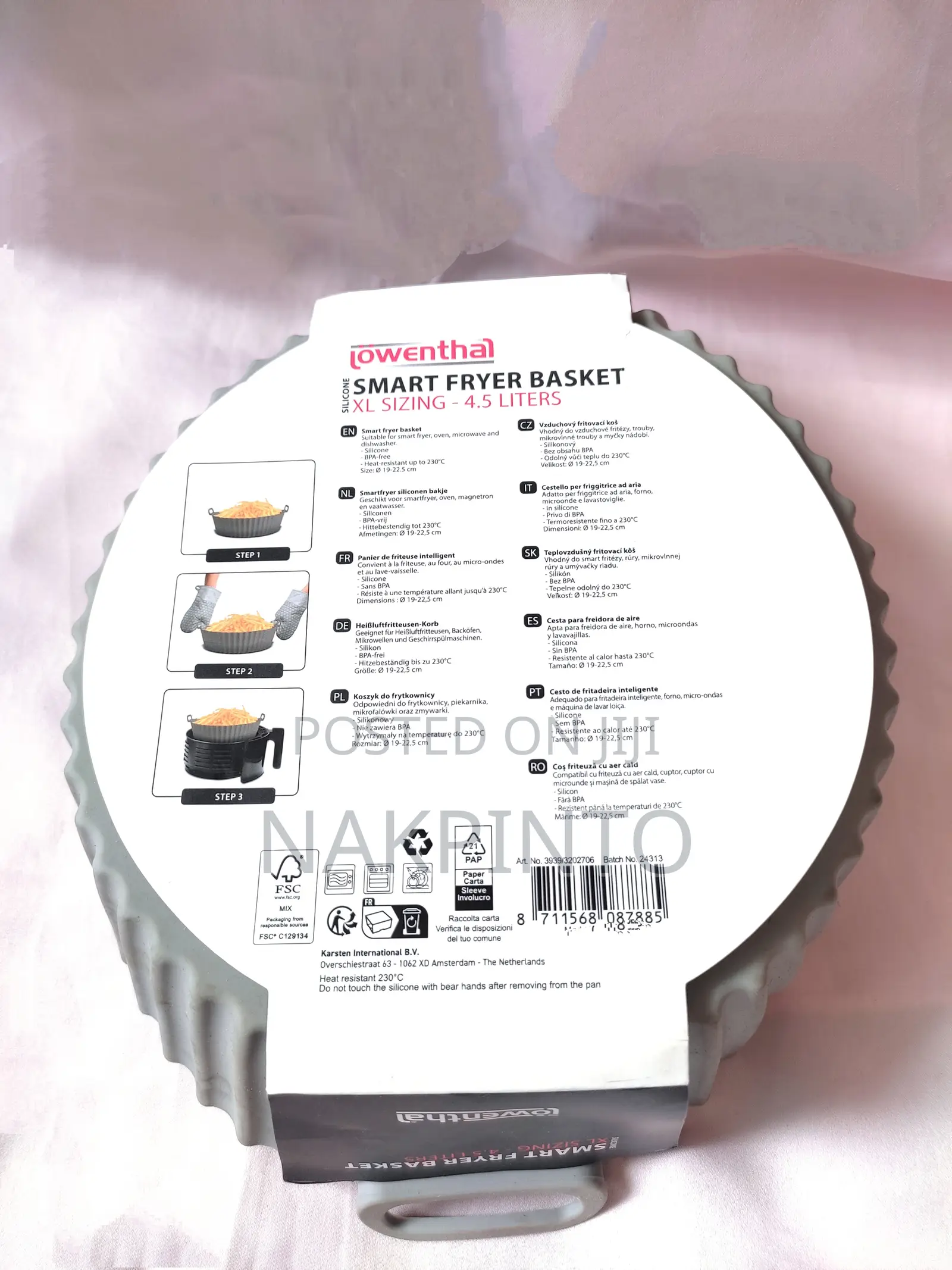 Silicone Smart Fryer Basket. Air Fryer Basket