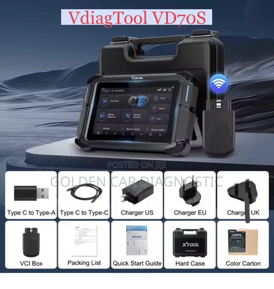 Vdiagtool Vd70s Bt. Obd2 Car Diagnostic Scanner