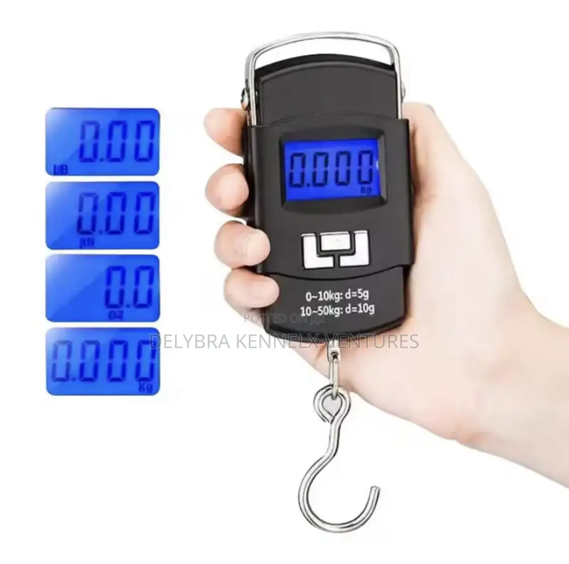50kg Portable Black Electronic Digital Luggage Scale LCD