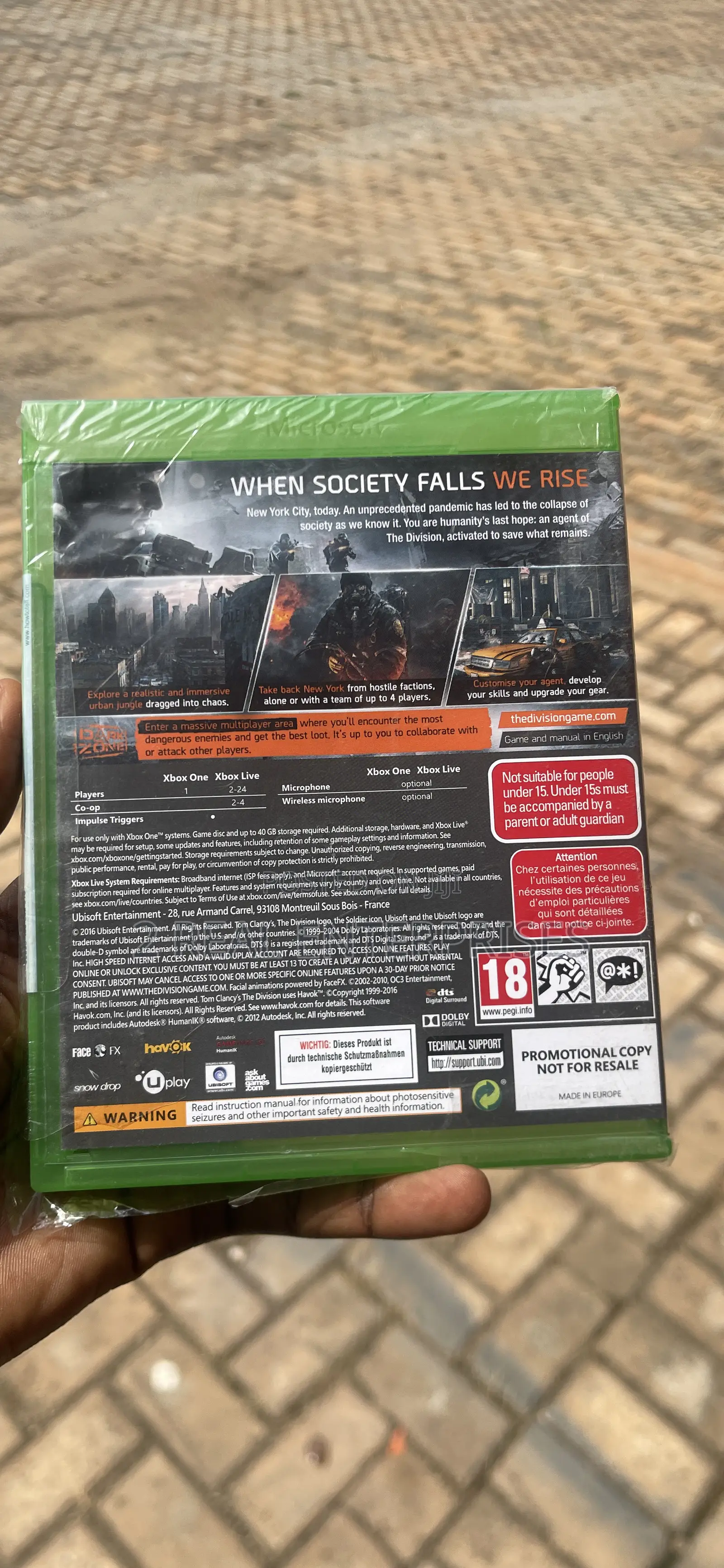 Xbox One Tom Clancy the Division Game CD