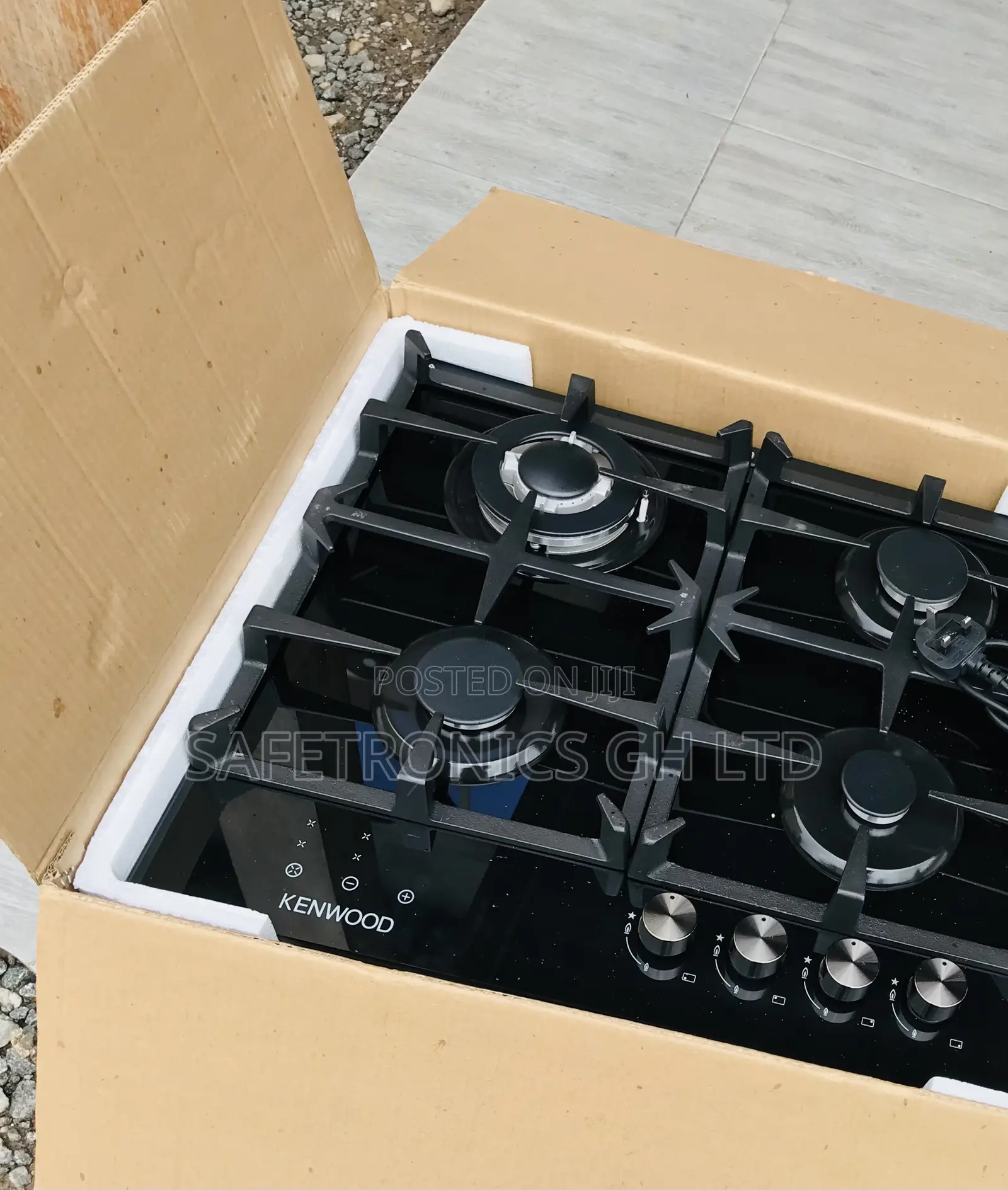 Choose Kenwood 4 Gas Cooker Hobs Black Glass 60cm