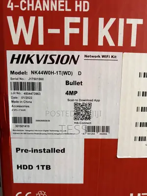 Hikvision Wifi Kit 4ch 4mp Bullet+1tb HDD Nk44woh-1t(Wd)D