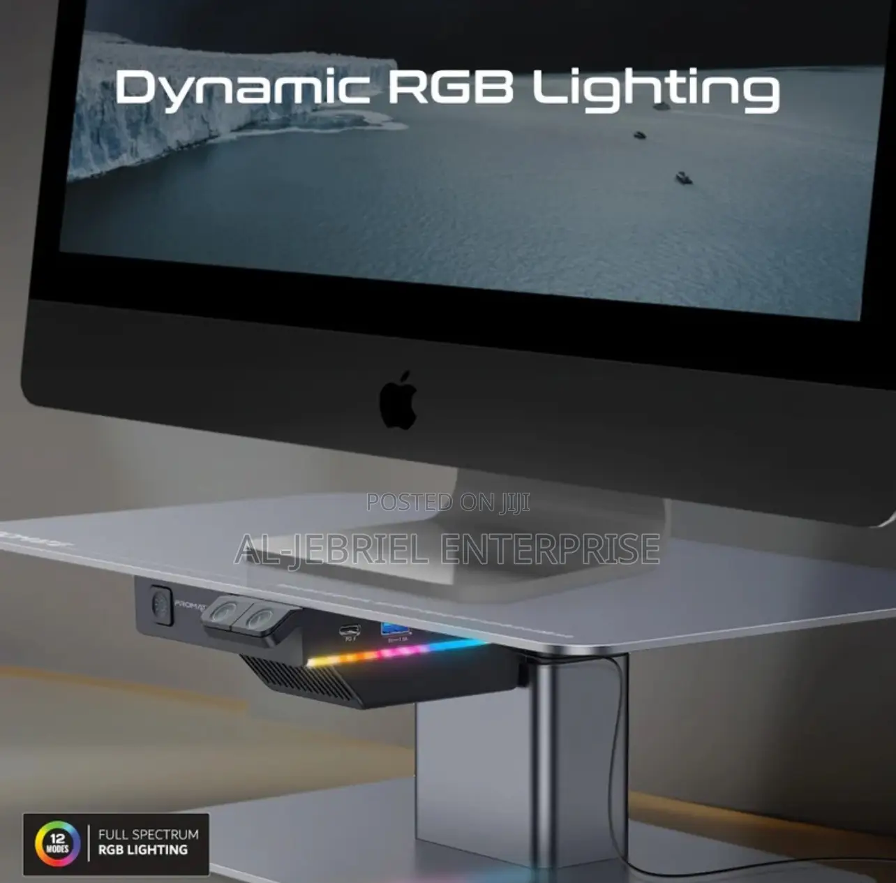 Promate RAIZER UK Multi-Level Aluminum Stand With USB Hub