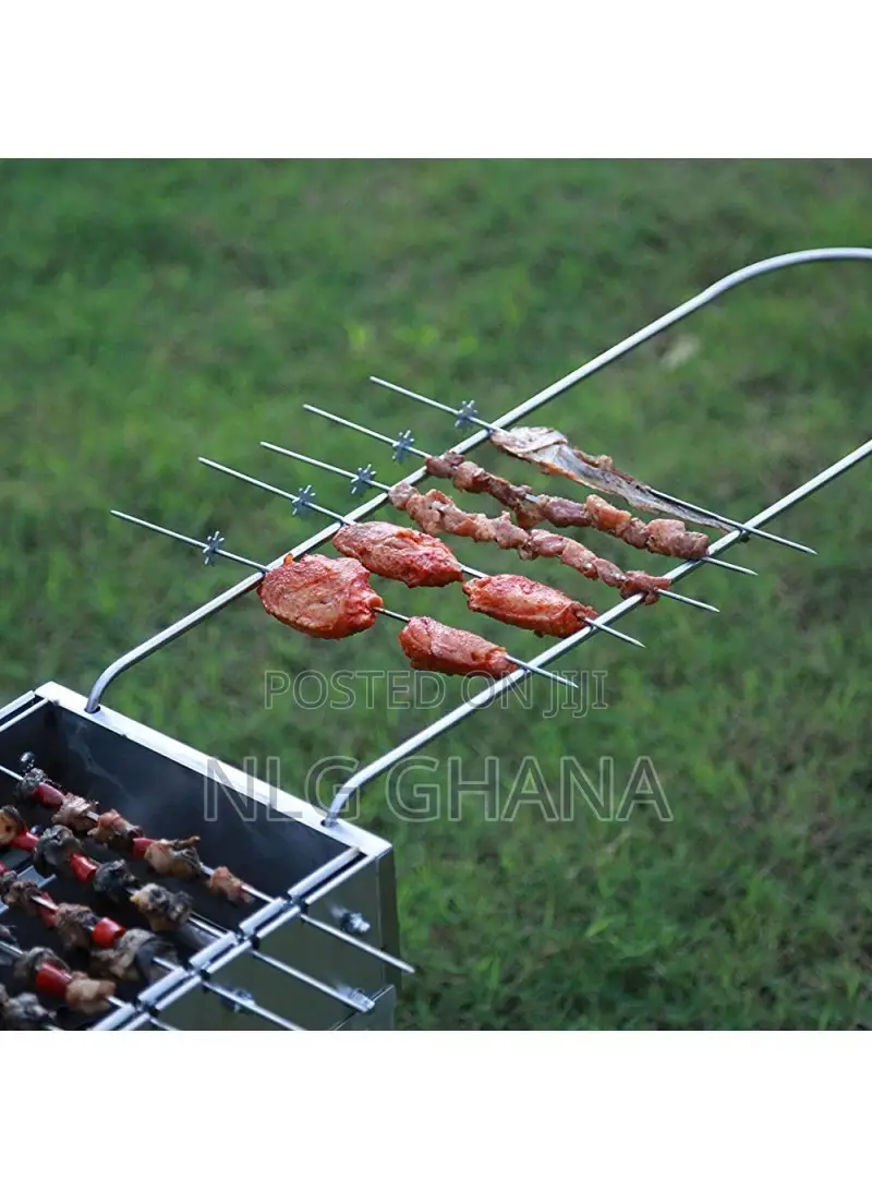 Automatic Rotary-Skewers Charcoal Barbecue Grill With Remova