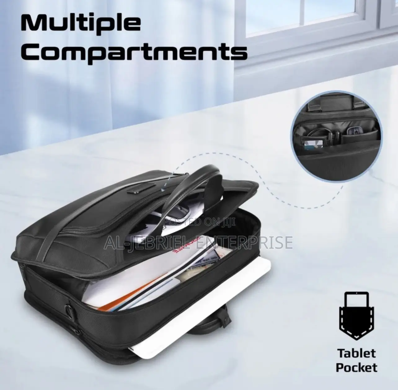 Promate Paramount-Mb 15.6′′ Laptop Bag+Multiple Compartments