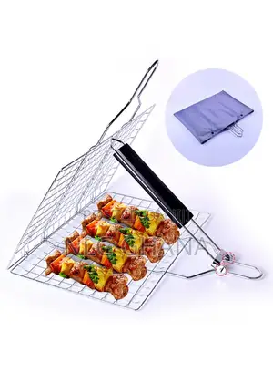 Outdoor Barbecue Grill Basket Fish Fillet Vegetable BBQ Rack