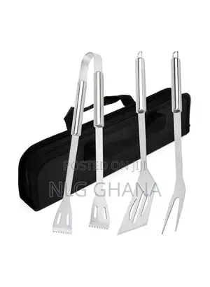 3pcs/Set Stainless Steel Spatula Fork Tong Set BBQ Grilling
