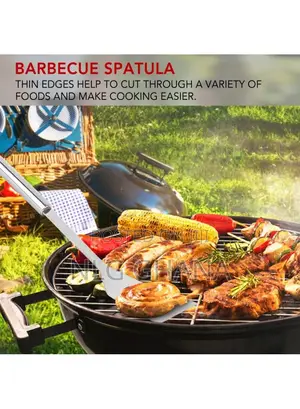 3pcs/Set Stainless Steel Spatula Fork Tong Set BBQ Grilling