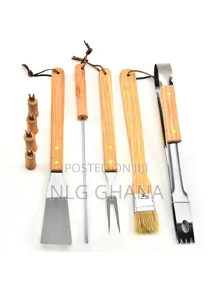 10pcs/Set BBQ Grill Tools Wooden Handle Carry Bag Tvx20791