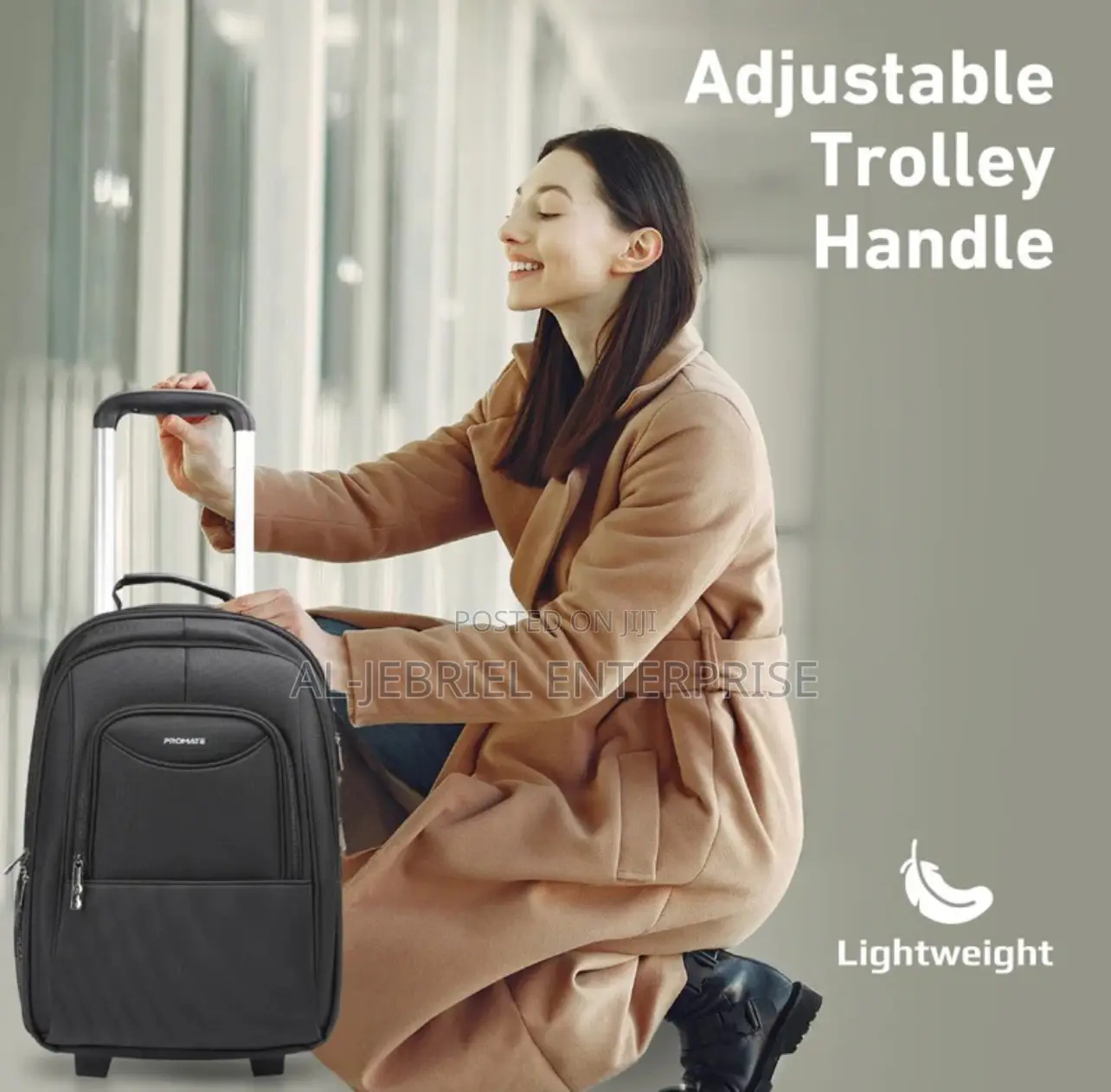 High Quality Promate Mogul Trolley Bagpack + Compartments