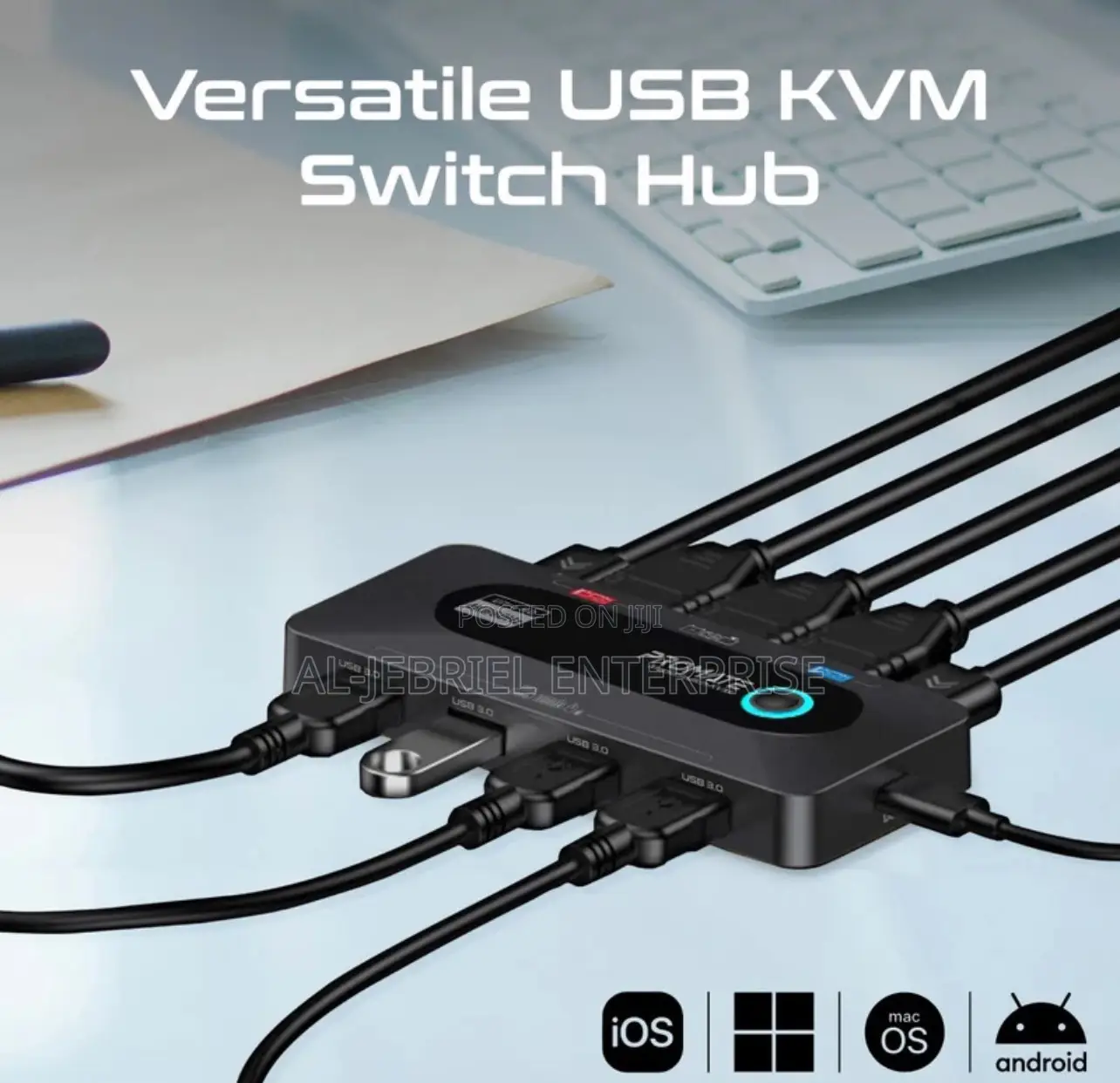 Promate Mediaswitch 60hz KVM Switch + Built in USB Hub
