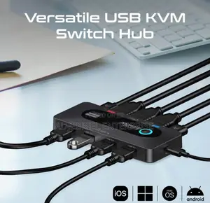 Promate Mediaswitch 60hz KVM Switch + Built in USB Hub