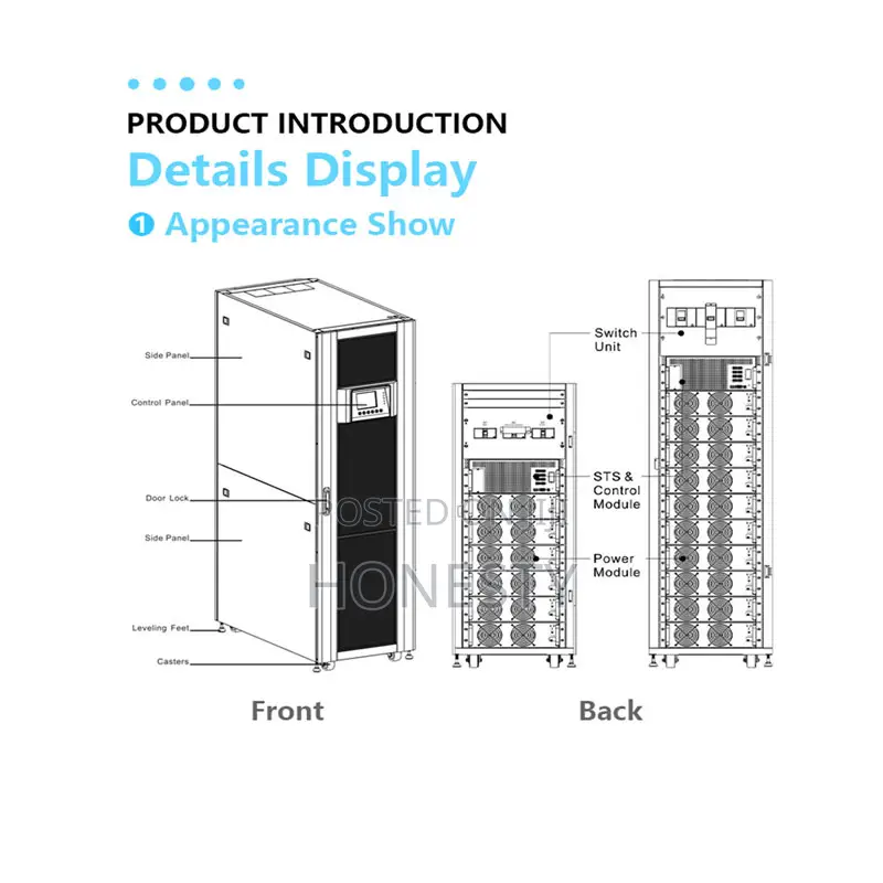 Cwups 90kva 90kw Modular Ups Power Supply External Battery