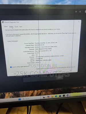 New Desktop Computer MSI Model 32GB Intel Core I9 SSD 1T
