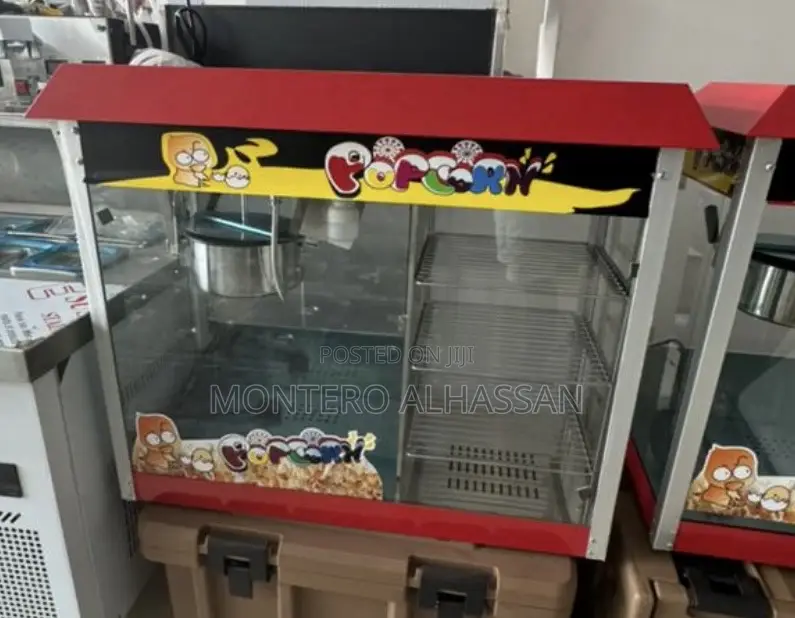 Popcorn Machine With Warmer Shelves