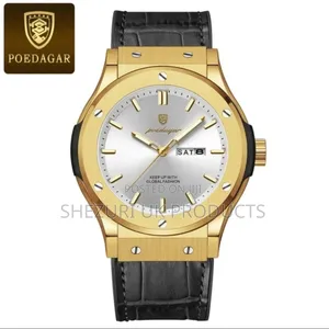 POEDAGAR 952 Green Silicone Leather Luxury Men’S Watch