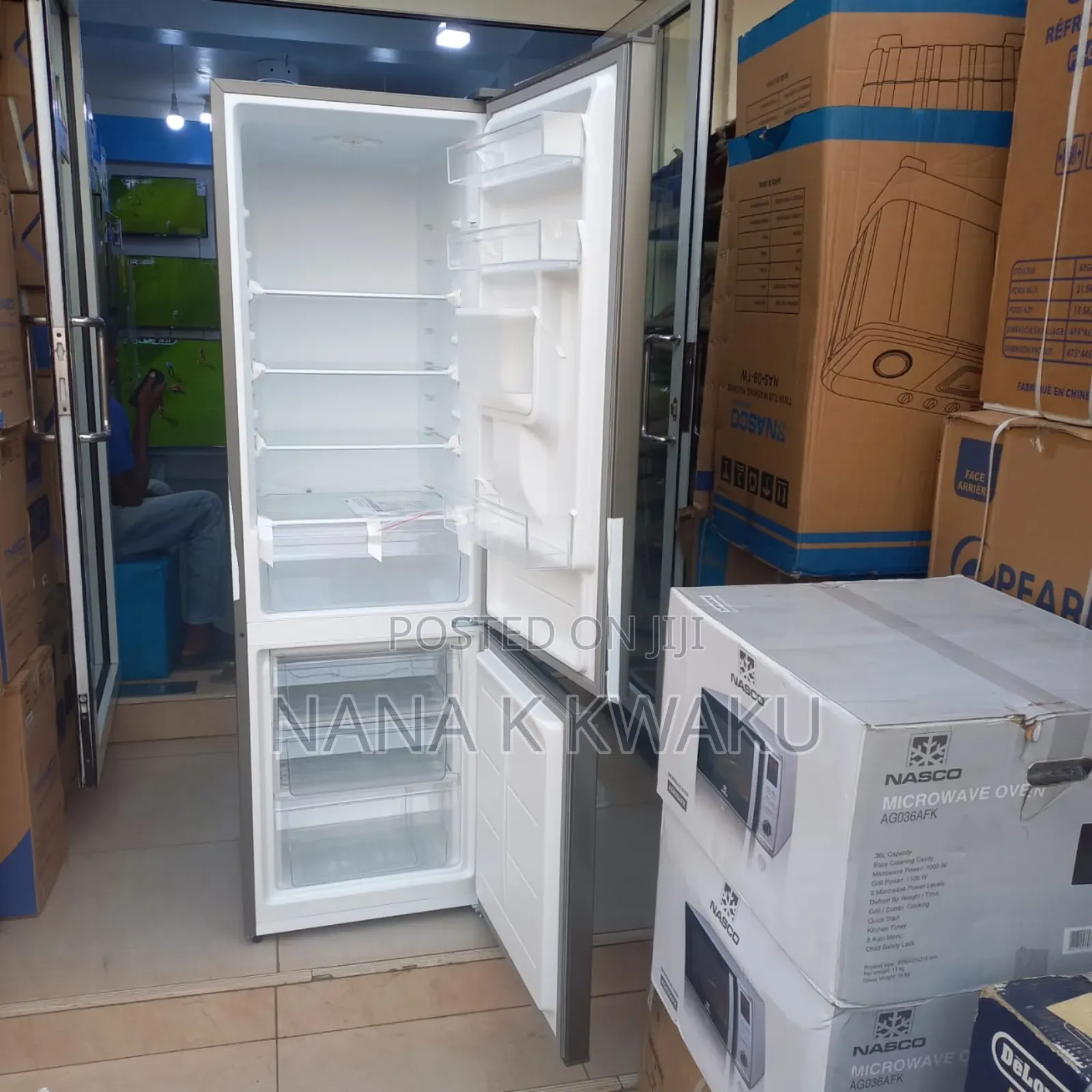 Nasd2-36 Nasco 258litres Double Door Fridge/ Bottom Freezer