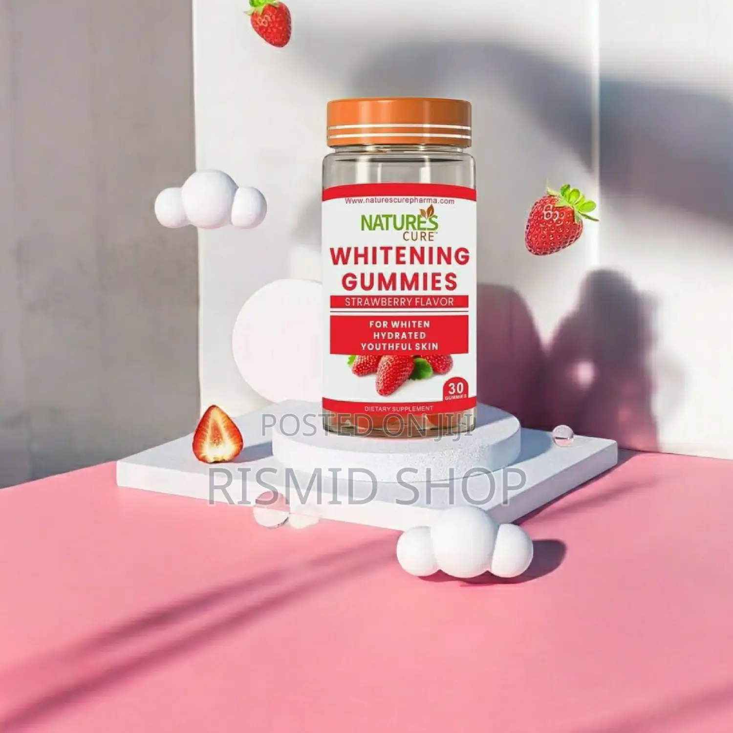 Nature's Cure Whitening Gummies With Glutathione Vitamins