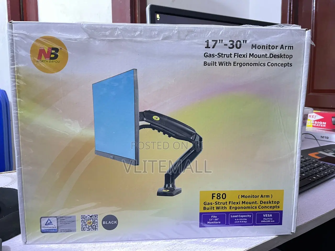 Desk Mount Motion Swivel Monitor Arm,17''-30''(f80)