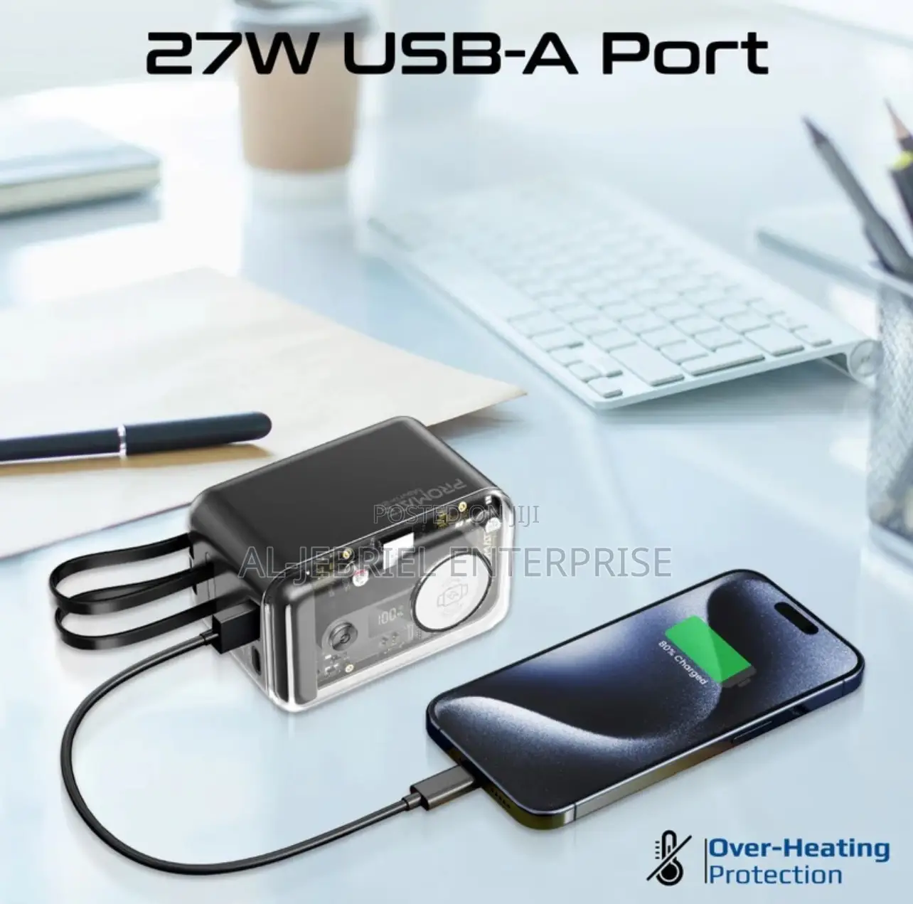 Mavrix-20 Promate 20,000mah Powerbank+ USB-C Lightning Cable