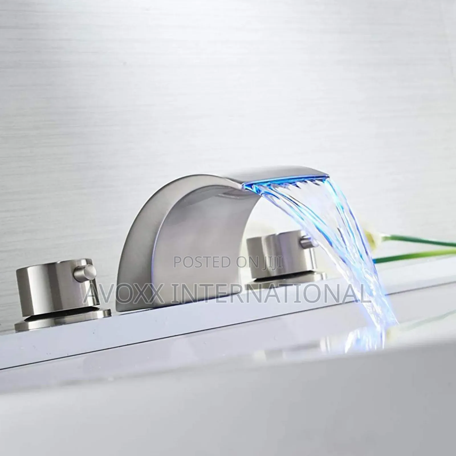 Widespread Bathroom Faucet Brushed Nickel W/Pop Up Drain
