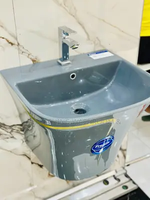 Grey Wc and Basin Set With Tap and Accessories