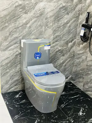 Grey Wc and Basin Set With Tap and Accessories