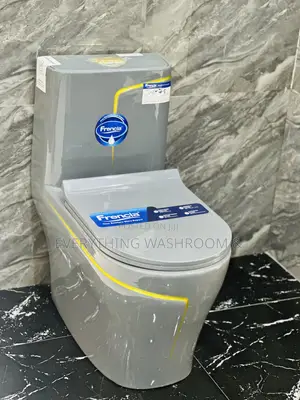 Grey Wc and Basin Set With Tap and Accessories