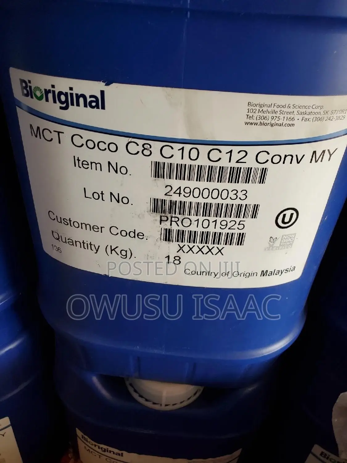 Coconut Oil Soybeans Oil From the USA 20 Liters