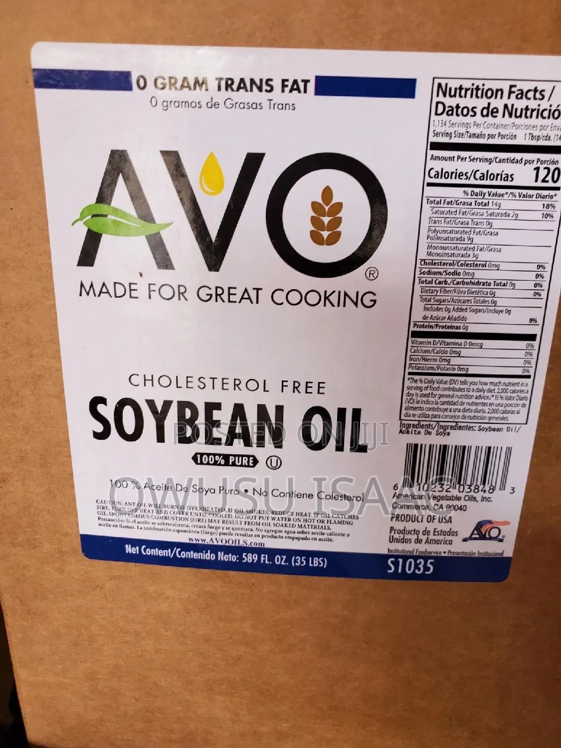 Coconut Oil Soybeans Oil From the USA 20 Liters