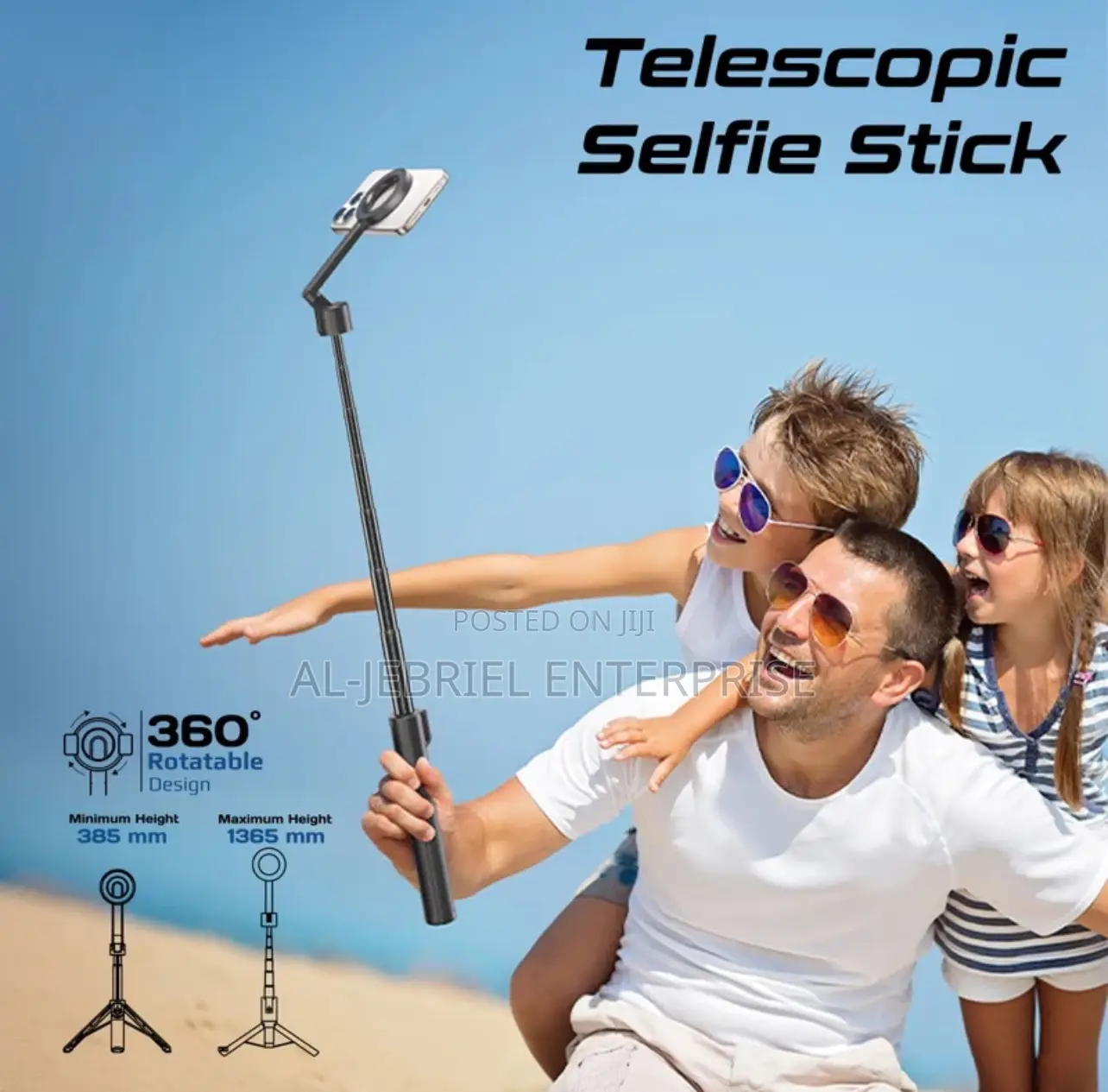 Promate Magstick-Pro Extendable Monopod Tripod BT Control