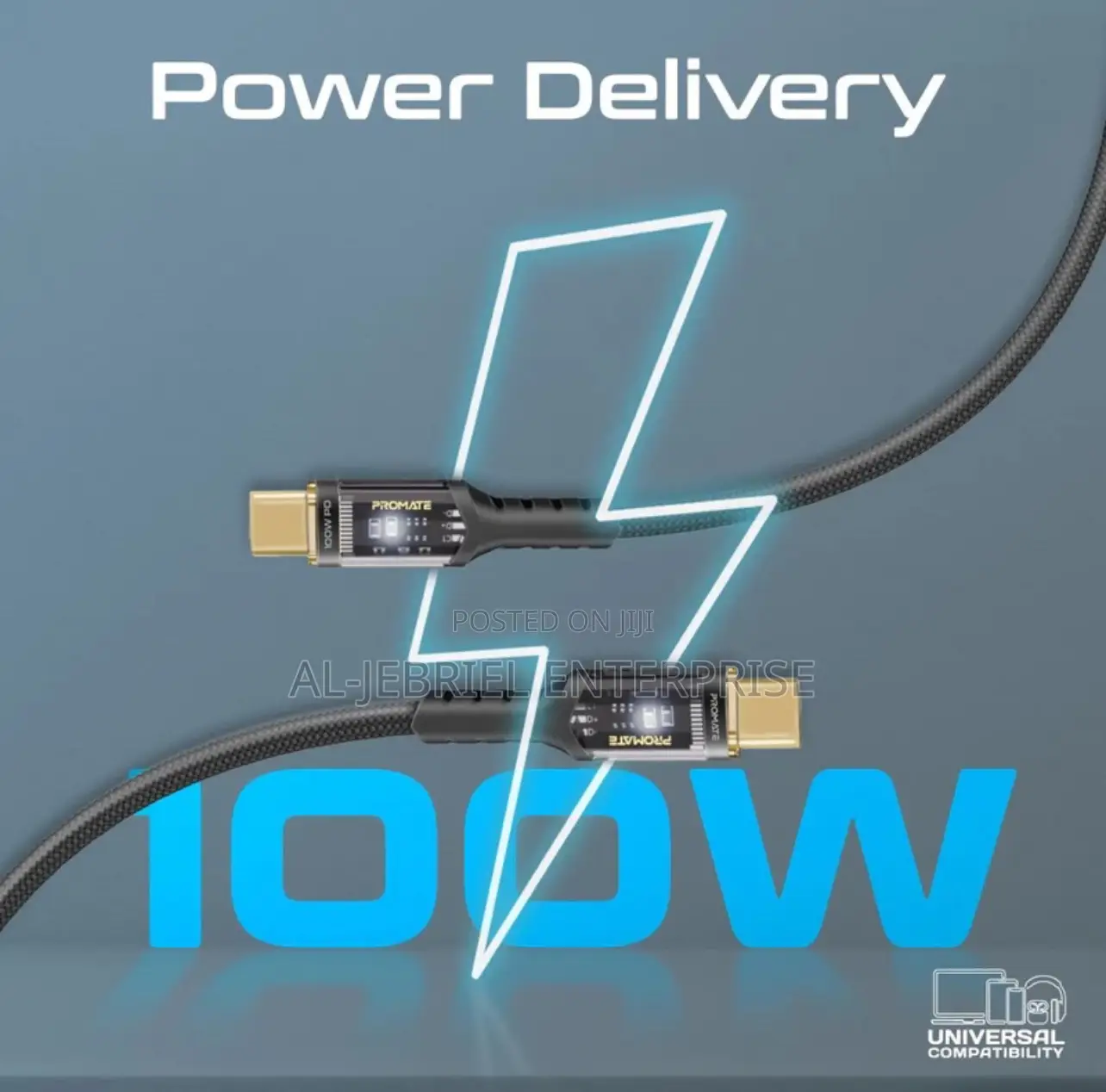 Promate Lucidline-Cc200 100w PD High Tensile USB-C Cable