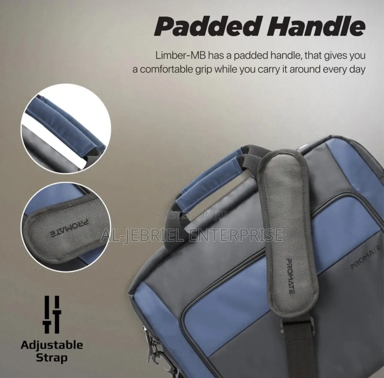 Promate Limber-Mb 15.6” Multi Compartment Messenger Bag