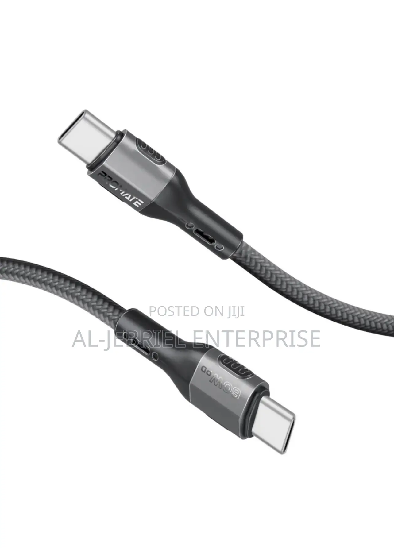 60 Watts PD Promate Fletchlink-Cc USB-C to USB-C Cable