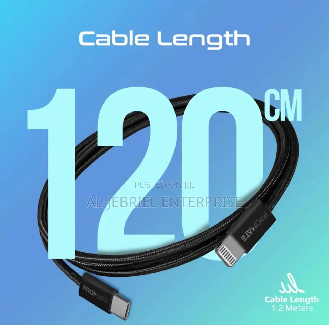 27 Watts Power Delivery Promate Ecoline USB-C to Lighting
