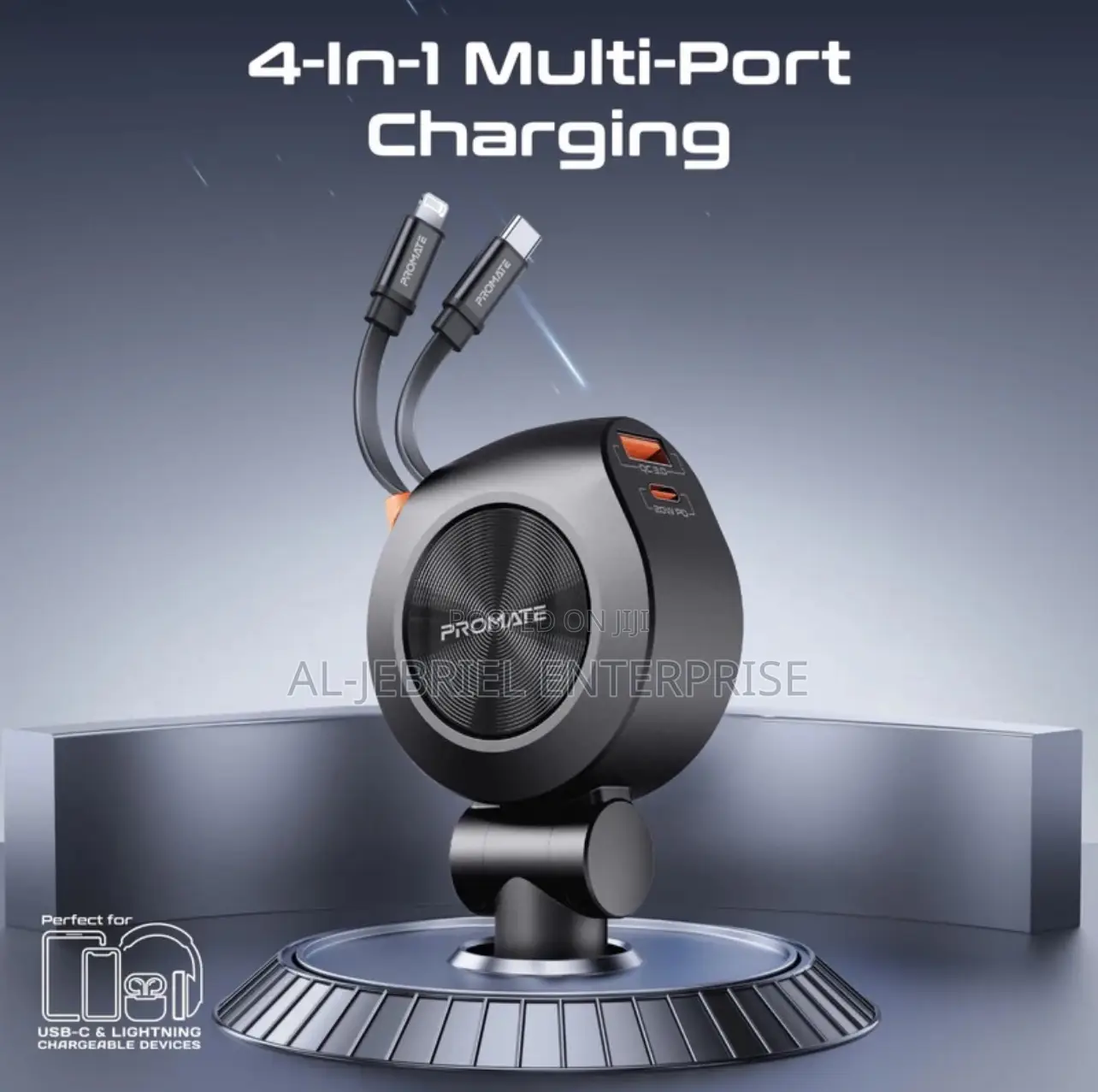 Fast Charging Promate Drivegear, Multiport Car Charger