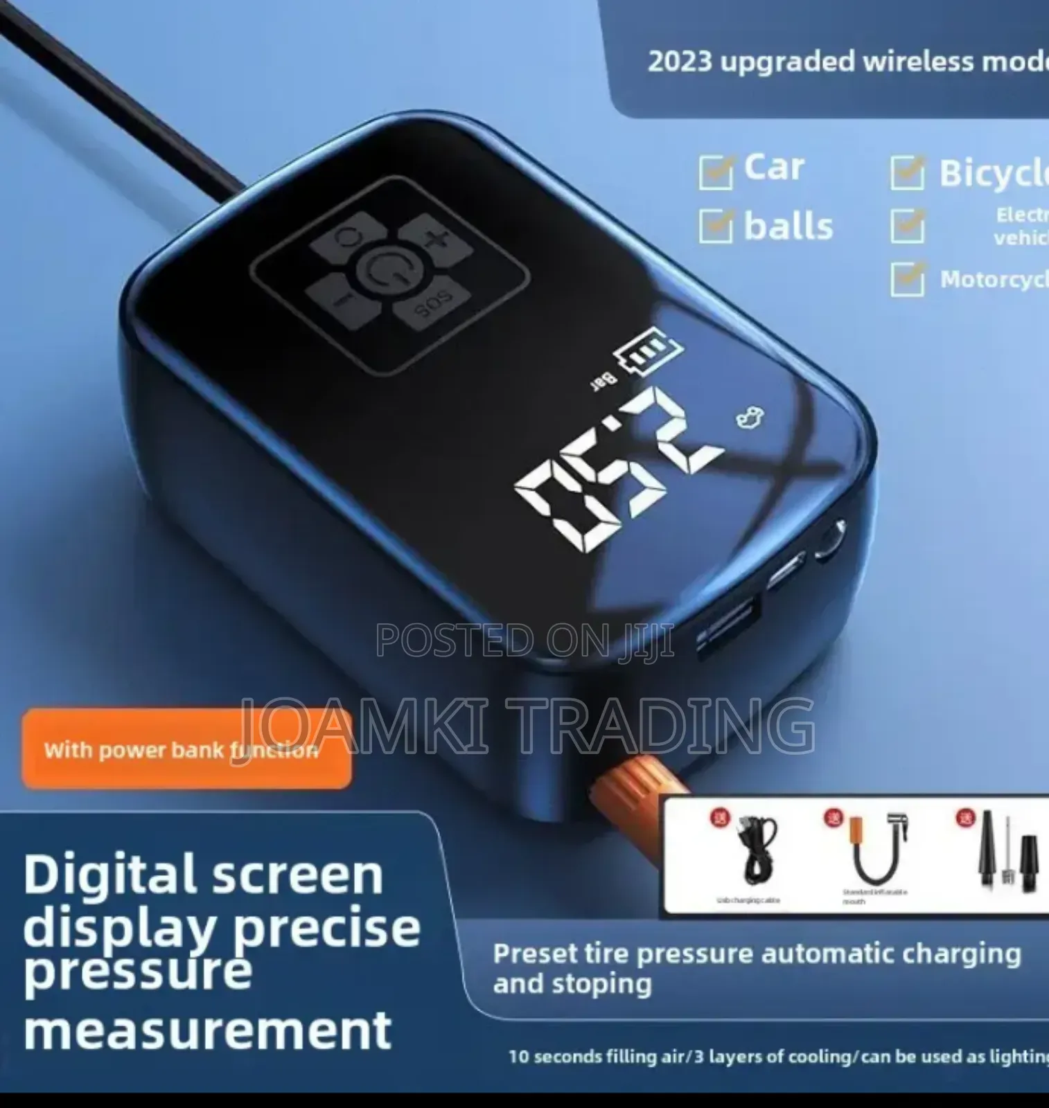 Wireless Car Air Compressor Tyre Inflator Digital Screen Ai