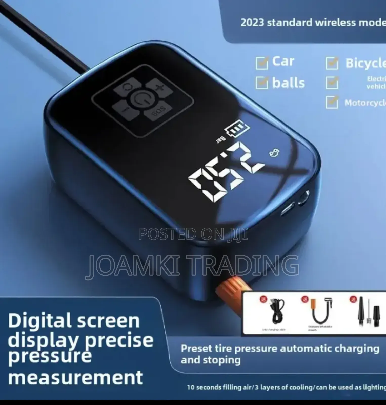 Wireless Car Air Compressor Tyre Inflator Digital Screen Ai