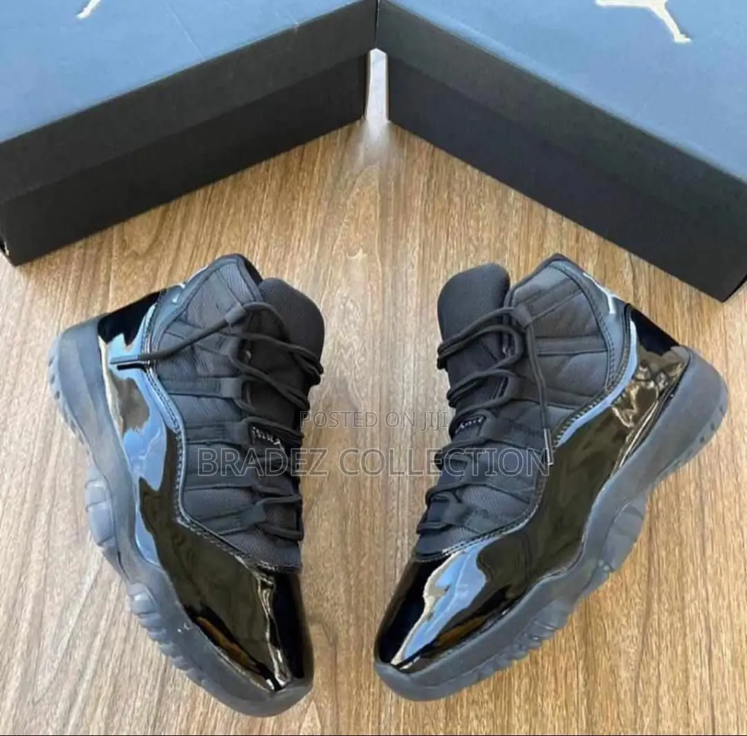 All Black Jordan 11 for Children
