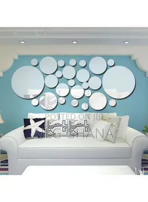 26pcs/Set Acrylic Polka Dot Wall Mirror Stickers Mural Stick