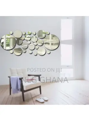 26pcs/Set Acrylic Polka Dot Wall Mirror Stickers Mural Stick
