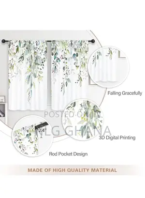 2pcs 214x160cm Home Window Curtain Pattern Polyester Light F