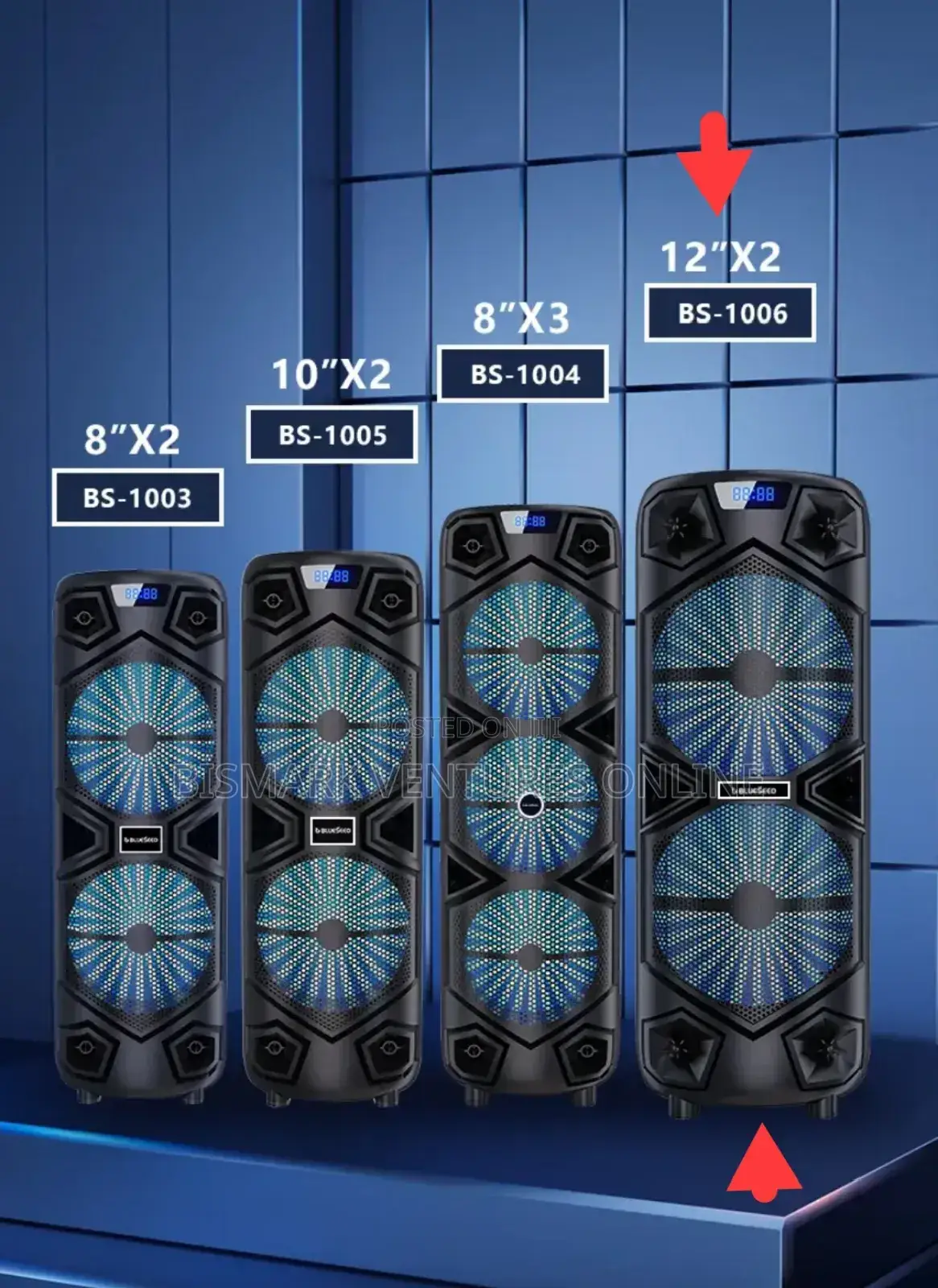 12inch Bluetooth Speaker With Wireless Mic, Rechargeable