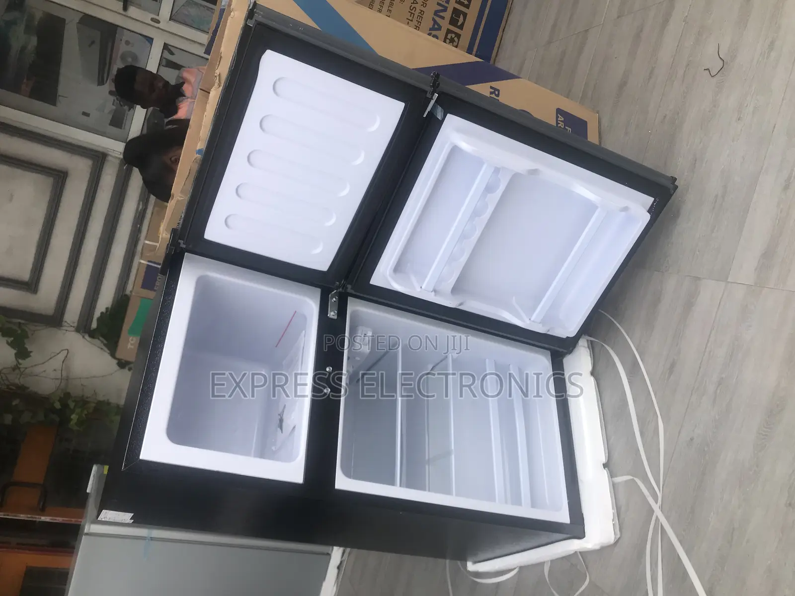 High Efficiency Table Top Fridge Pearl Double Door