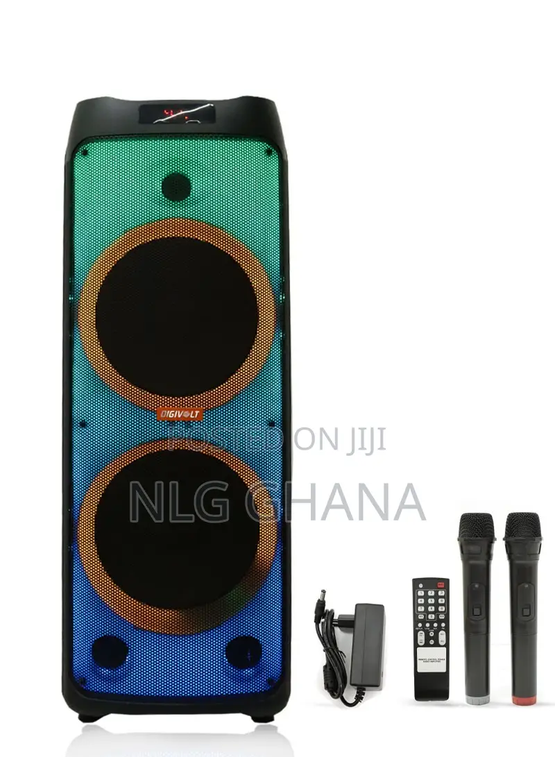 12” Colourful Lighting Portable Speaker With Wheels, Wireles