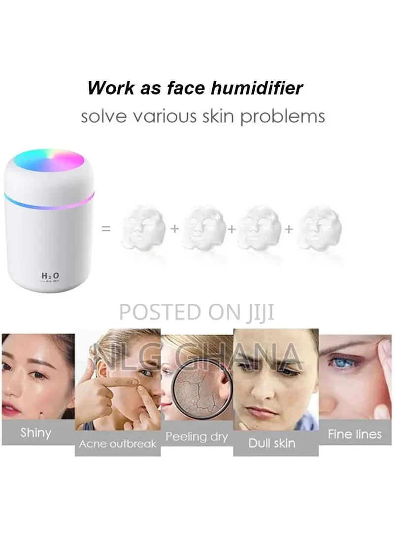 300ml Portable Colorful Cool Mini Air Humidifier Essential O