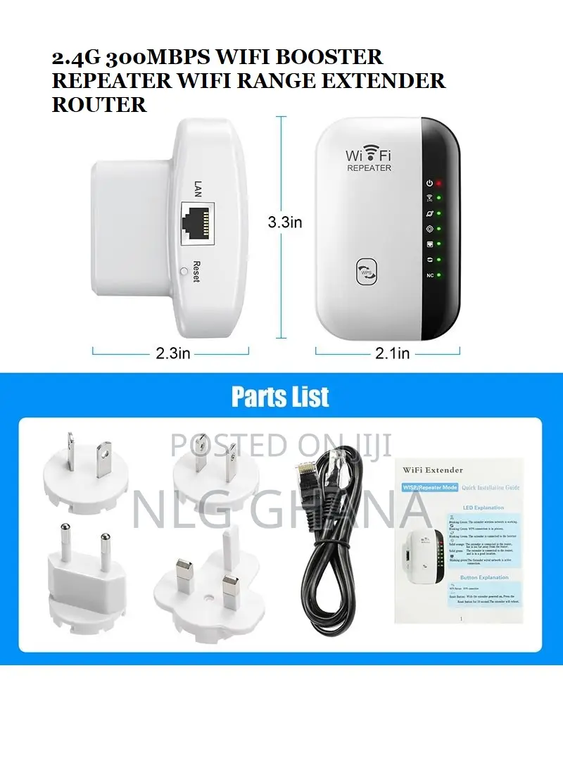 2.4G 300mbps Wifi Booster Repeater Wifi Range Extender Rout